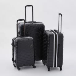 Original Penguin Black Aero Suitcases