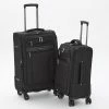 Brookstone Black Soft Spinner Suitcases