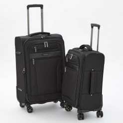 Brookstone Black Soft Spinner Suitcases