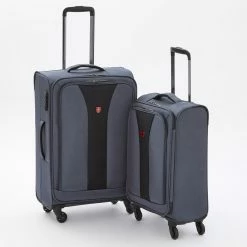 Swizz Design Grey Soft Pinner Suitcases