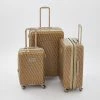 DKNY Gold Tone Branded Upright Suitcase