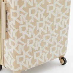 DKNY Toffee & White Logo Pattern Hardshell Suitcases -Cheap Luggage Sales Shop 10183658 large wl 03