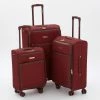 DKNY Dark Red Monogram Logo Suitcase