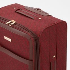 DKNY Dark Red Monogram Logo Suitcase -Cheap Luggage Sales Shop 10184127 large wl 03