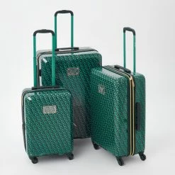 DKNY Green Branded Hardshell Suitcases