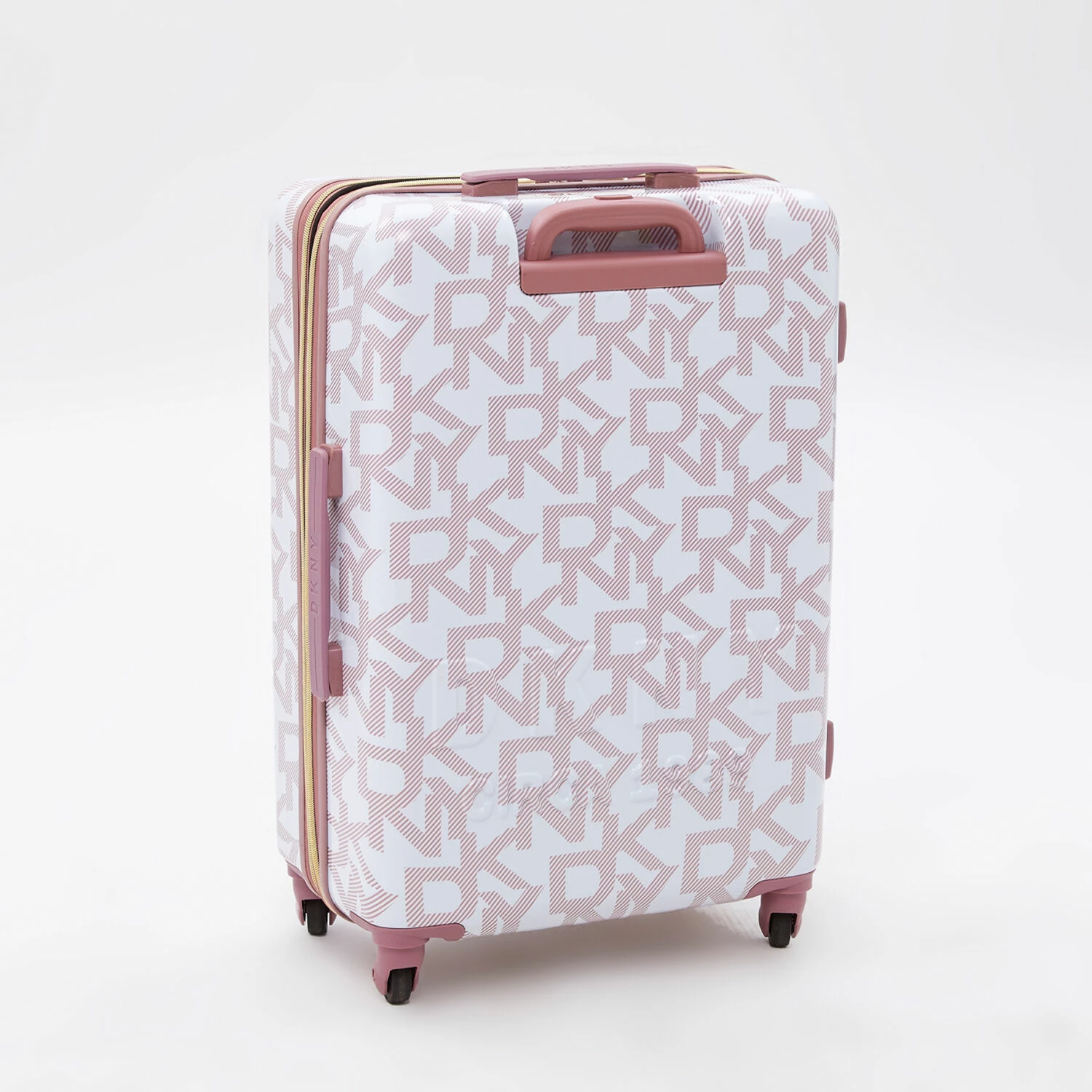 DKNY White & Pink Branded Hardshell Suitcases 2 DKNY White & Pink Branded Hardshell Suitcases - Image 2