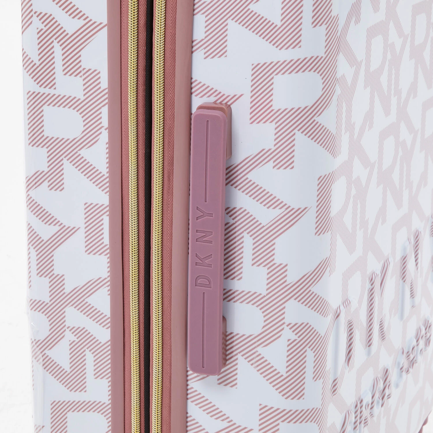 DKNY White & Pink Branded Hardshell Suitcases 3 DKNY White & Pink Branded Hardshell Suitcases - Image 3