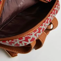 DKNY Red & Grey Scattered Logo Mini Backpack -Cheap Luggage Sales Shop 10186258 large wl 03