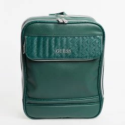 Guess Dark Green Fairbault Logo Backpack