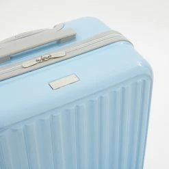Jessica Simpson Blue Ribbed Influencer Suitcases -Cheap Luggage Sales Shop 10194183 large wl 03