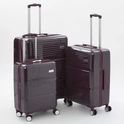 Jessica Simpson Plum Purple Spinner Suitcases