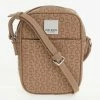 Guess Taupe Embossed Cross Body Bag