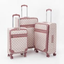 Steve Madden Pink Chalet Softshell Suitcases