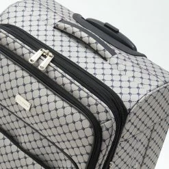 Steve Madden Grey Tile Patterned Softshell Suitcase -Cheap Luggage Sales Shop 10211534 large wl 03