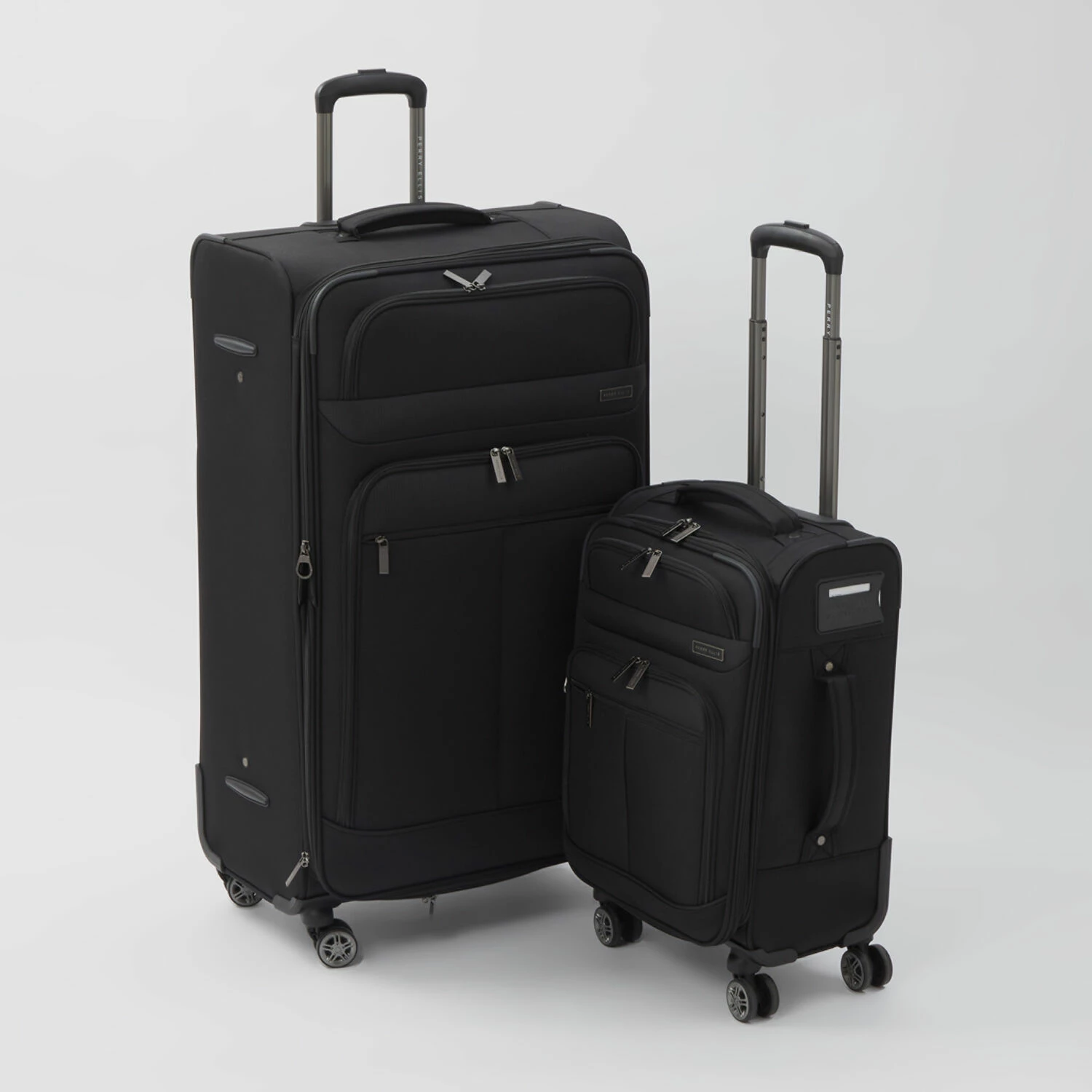 Perry Ellis Black Munich Softshell Suitcases 1 Perry Ellis Black Munich Softshell Suitcases