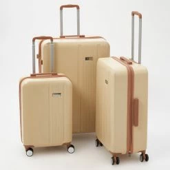 Jessica Simpson Khaki Metro Hardshell Suitcases