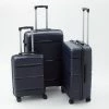 Endeavour Midnight Blue Ribbed Shell Suitcases