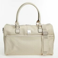 Guess Cream Monogram Duffel Bag