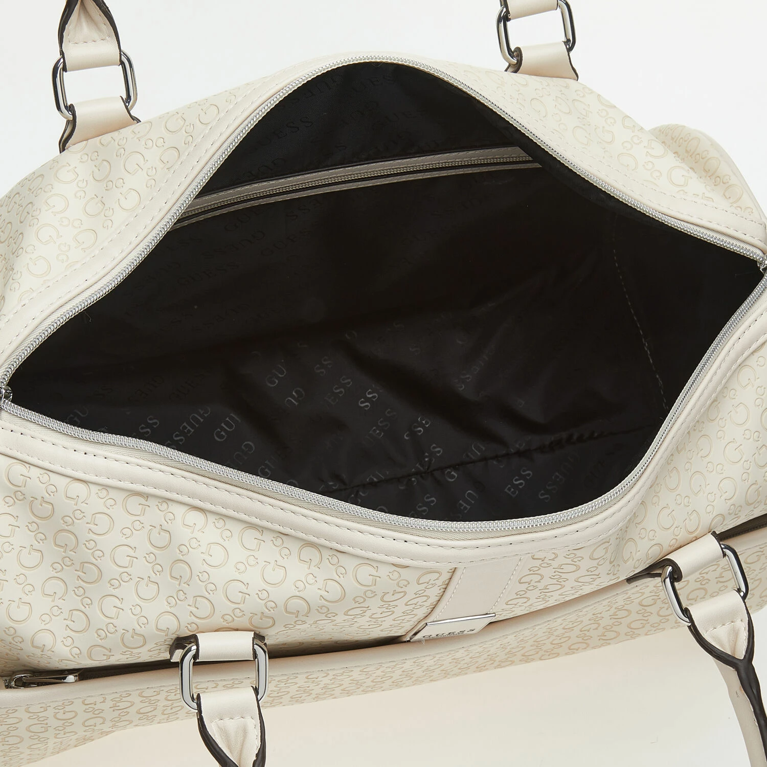 Guess Cream Monogram Duffel Bag 3 Guess Cream Monogram Duffel Bag - Image 3