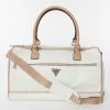 Guess White Monogram Logo Weekend Bag