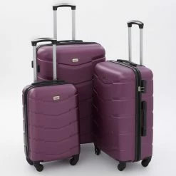 Princess Traveller Purple Chevron Hardshell Suitcases