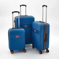 Simon Carter Blue Connaught Hardshell Suitcases