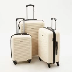 Pierre Cardin Cream Harley Hardshell Suitcases