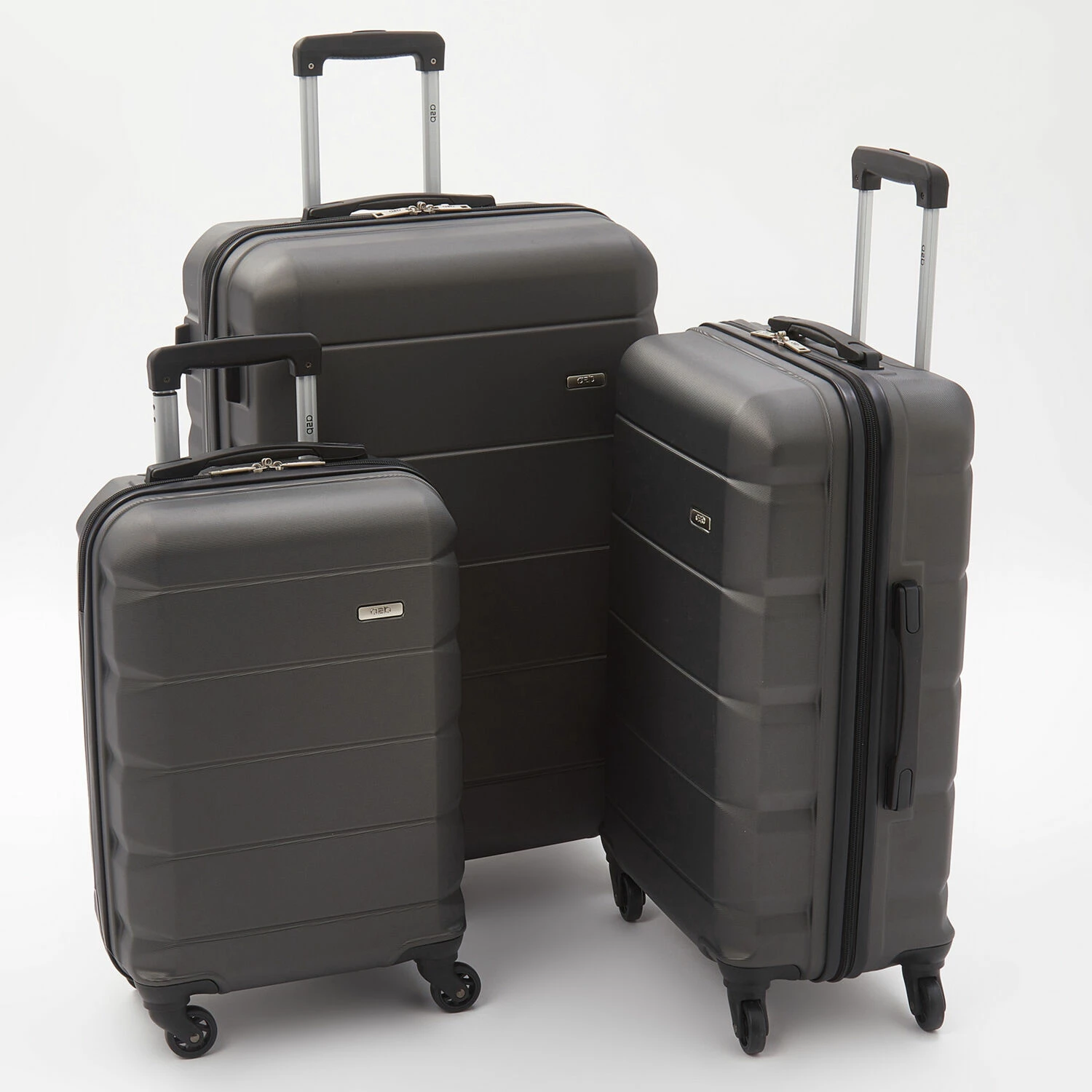 A2B Grey Hardshell Spinner Suitcases 1 A2B Grey Hardshell Spinner Suitcases