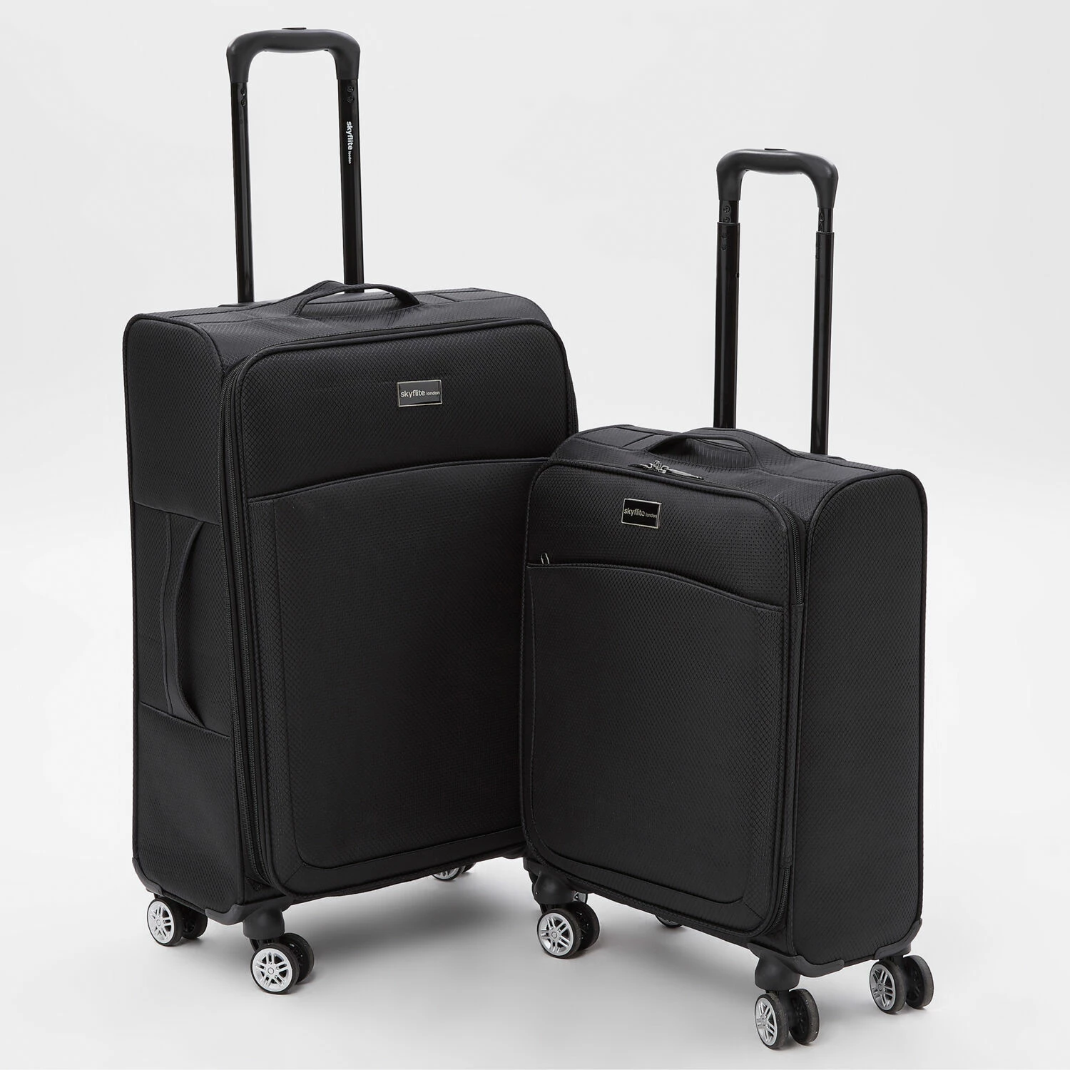 Skyflite Black Manhattan Softshell Suitcase 1 Skyflite Black Manhattan Softshell Suitcase