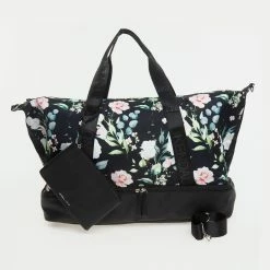 Kendall & Kylie Black Floral Print Tote Bag