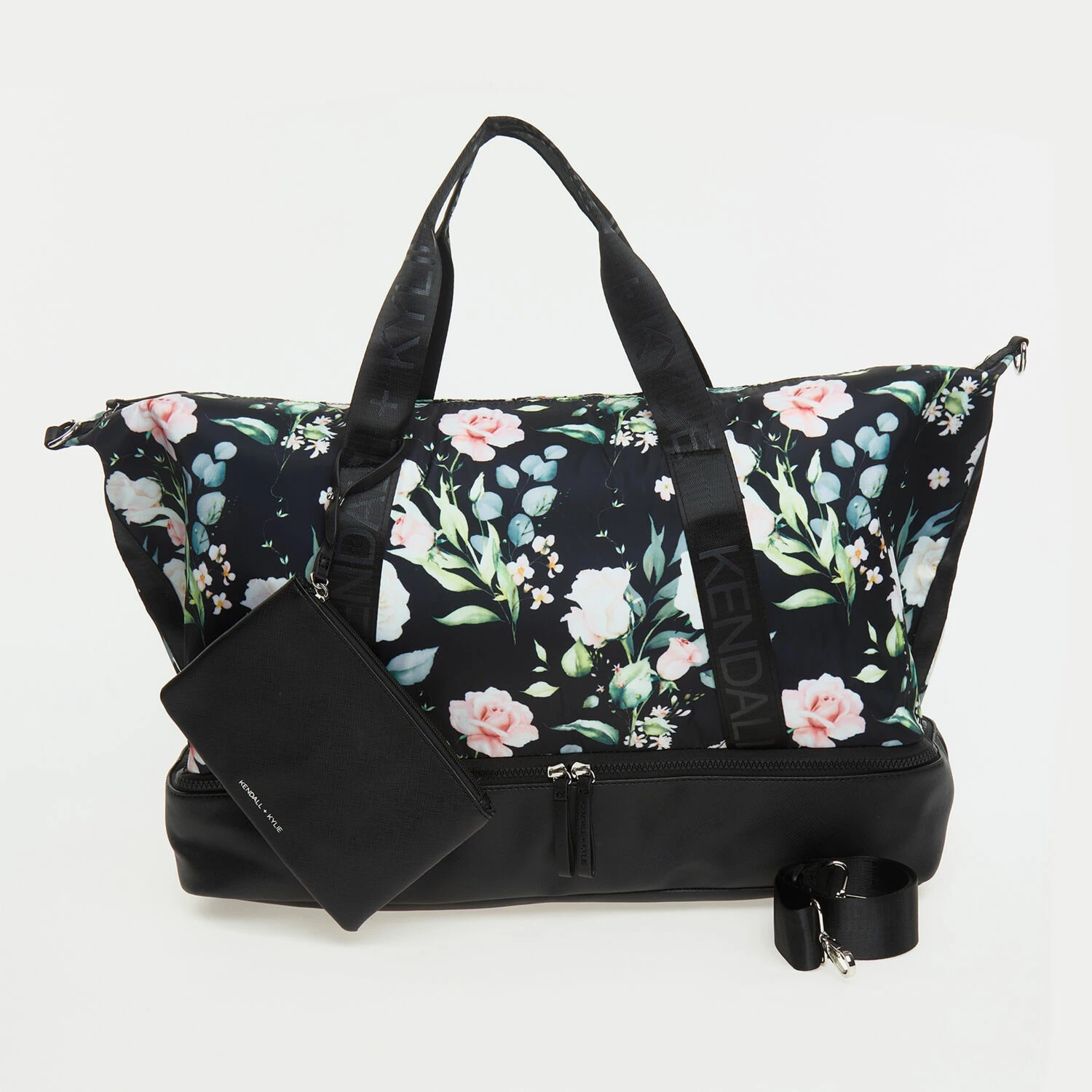 Kendall & Kylie Black Floral Print Tote Bag 1 Kendall & Kylie Black Floral Print Tote Bag