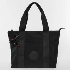 Kipling Black Branded Tote Bag