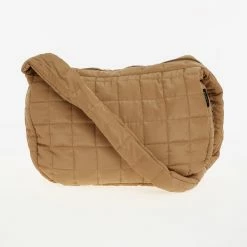 Punch Camel Brown Puffer Hobo Bag
