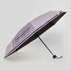 Karl Lagerfeld Lilac & Black Patterned Umbrella