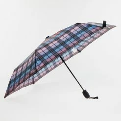 Steve Madden Pink Tartan Umbrella