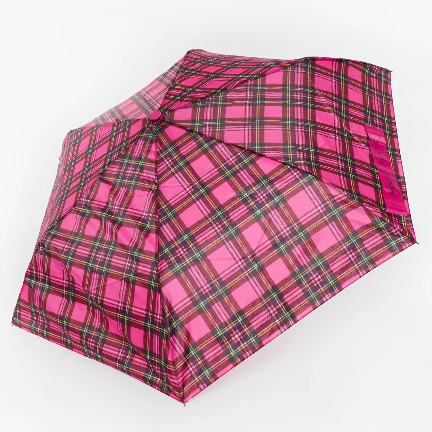 Betsey Johnson Pink Plaid Umbrella 2 Betsey Johnson Pink Plaid Umbrella - Image 2