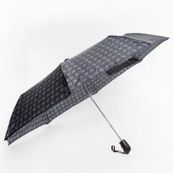Nautica Black Logo Pattern Umbrella