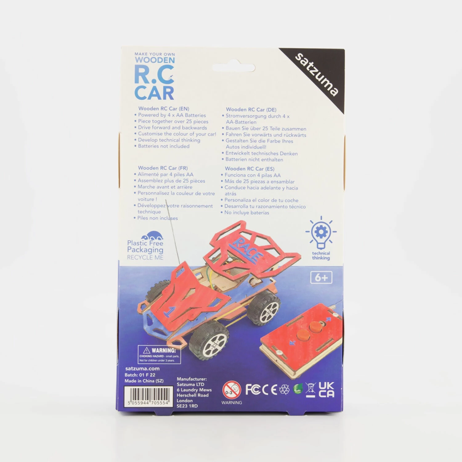 Satzuma Make Your Own Wooden RC Car 2 Satzuma Make Your Own Wooden RC Car - Image 2