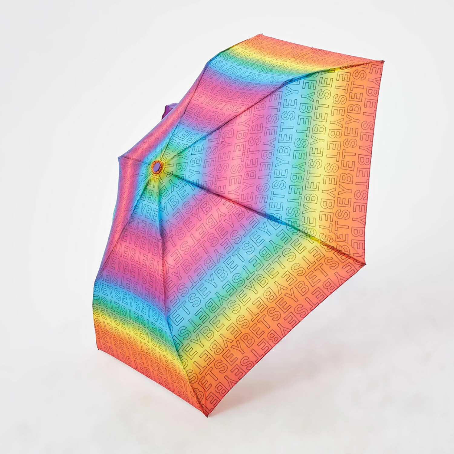 Betsey Johnson Logo Rainbow Umbrella 2 Betsey Johnson Logo Rainbow Umbrella - Image 2
