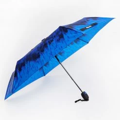 Steve Madden Blue & Black Abstract Umbrella
