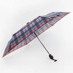 Steve Madden Multicolour Ombre Tartan Umbrella
