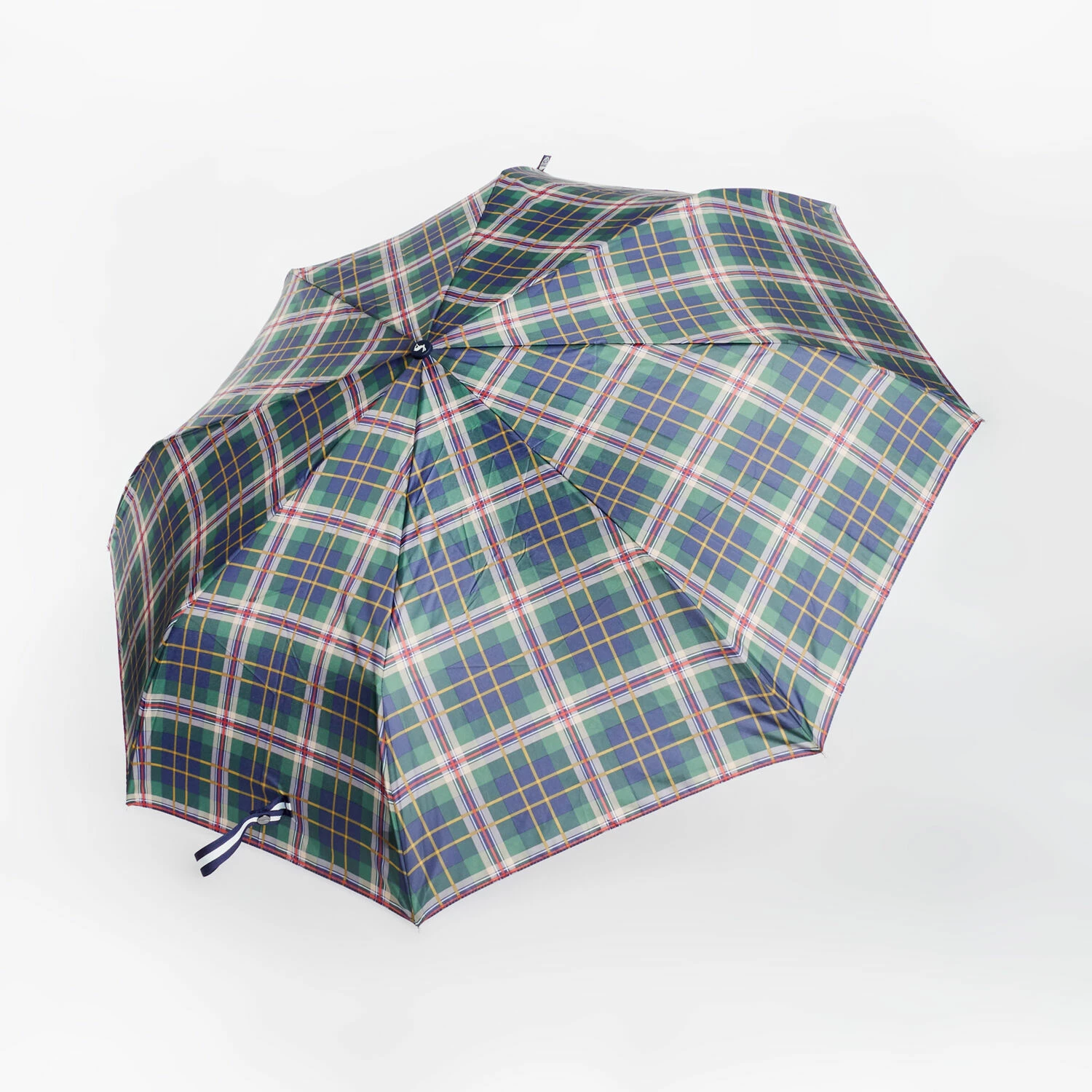 Joules Tartan Foldable Umbrella 2 Joules Tartan Foldable Umbrella - Image 2