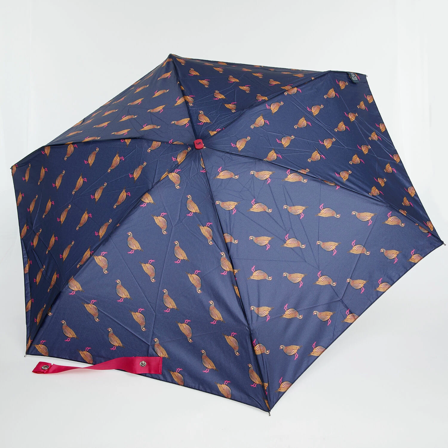 Joules Navy Partridge Design Umbrella 2 Joules Navy Partridge Design Umbrella - Image 2