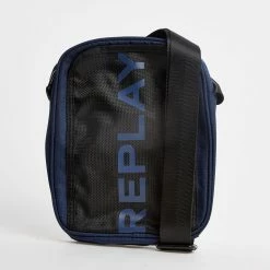 Replay Black & Blue Crossbody Bag