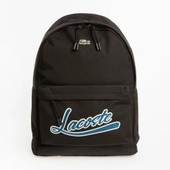 Lacoste Black Logo Backpack