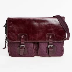 Fossil Burgundy Logo Cross Body Bag